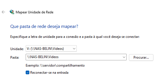nas mapeamento rede windows